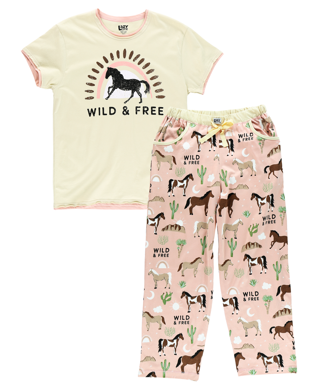 WOMEN S WILD FREE HORSE PAJAMA SET FREDERICKSBURG Yee Haw Ranch Outfitters