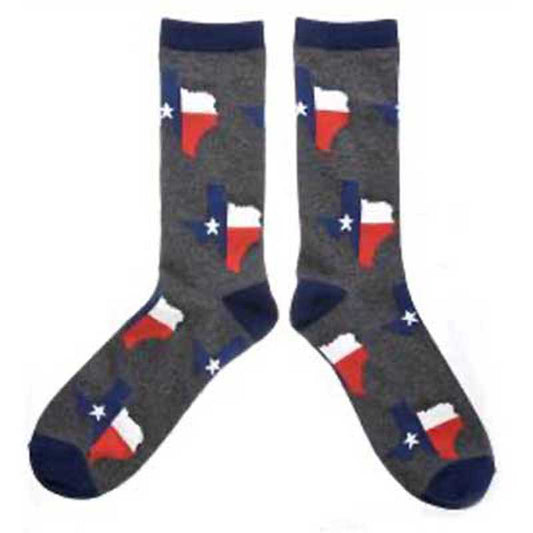 STATE OF TEXAS SOCKS - GREY
