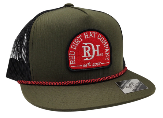 RED DIRT HAT CO RUGER in OLIVE/BLACK