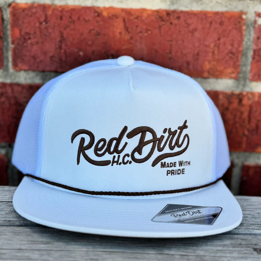 RED DIRT HAT CO OVER THE TOP HAT in WHITE