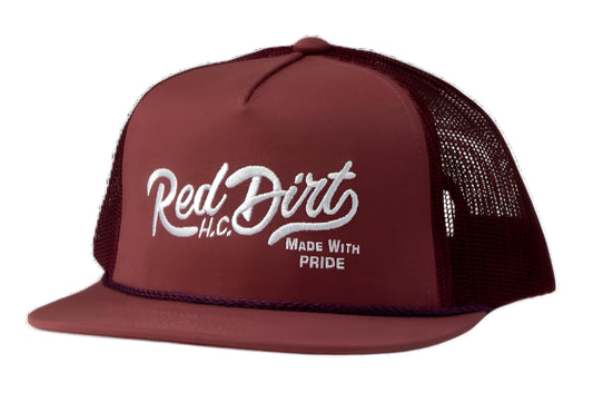 RED DIRT HAT CO OVER THE TOP HAT in MAROON