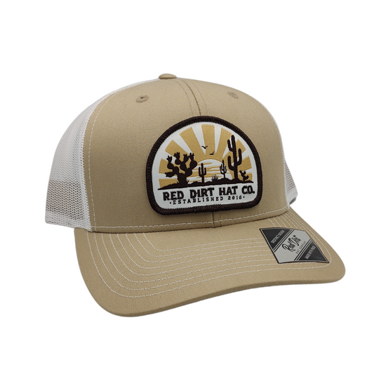 RED DIRT HAT CO DAY BREAK CAP in KHAKI/ WHITE