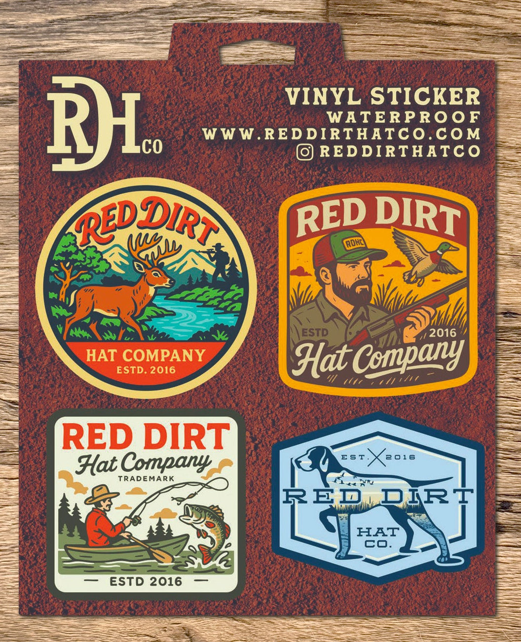 RED DIRT HAT CO VINYL STICKER PACK - HUNTING
