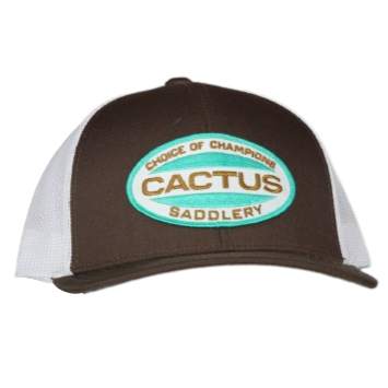 RED DIRT HAT CO CACTUS SADDLERY CAP in BROWN/WHITE