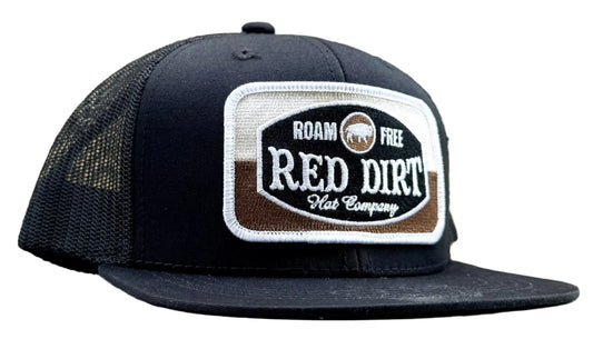 RED DIRT HAT CO YOUTH ROAM FREE CAP in BLACK