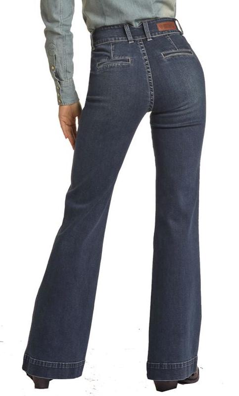 ROCK & ROLL LADIES DENIM FRONT FLAP POCKET TROUSER