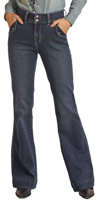 ROCK & ROLL LADIES DENIM FRONT FLAP POCKET TROUSER