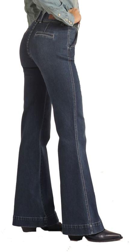 ROCK & ROLL LADIES DENIM FRONT FLAP POCKET TROUSER