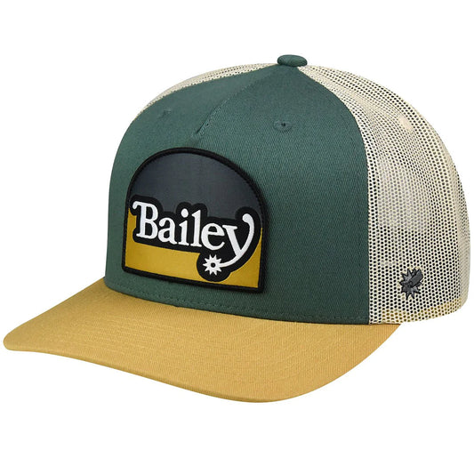 BAILEY WESTERN PAINE TRUCKER CAP in FOREST GREEN