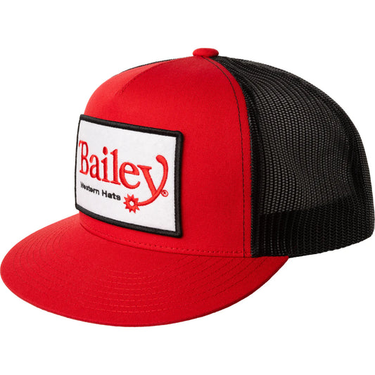 BAILEY HATS NIGHTRIDER CAP IN BLACK/RED
