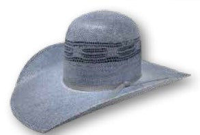 ATWOOD HALFBREED BANGORA GRIS OPEN CROWN STRAW COWBOY HAT - AZUL
