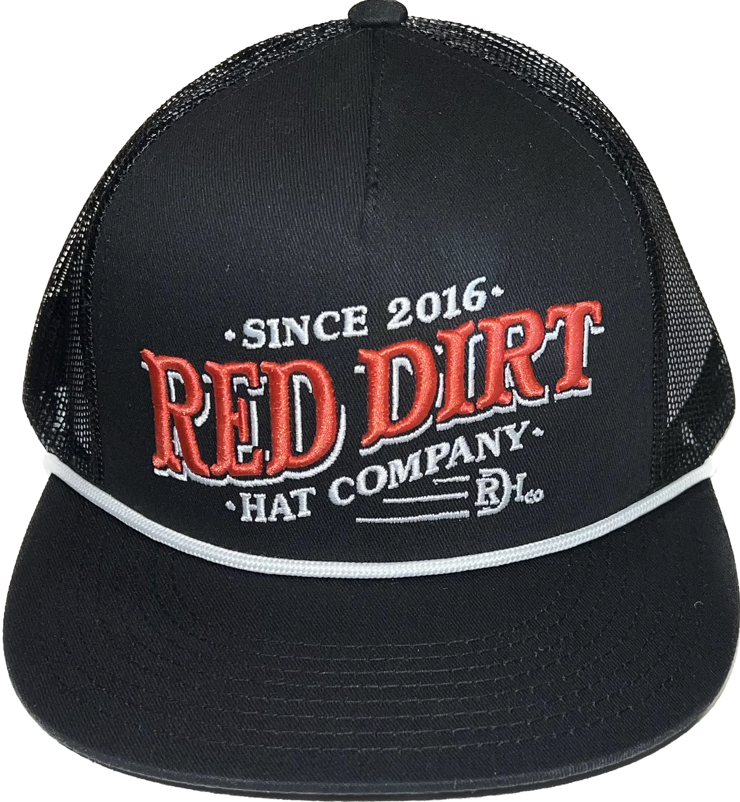 RED DIRT HAT CO RED RIPPLE CAP in BLACK