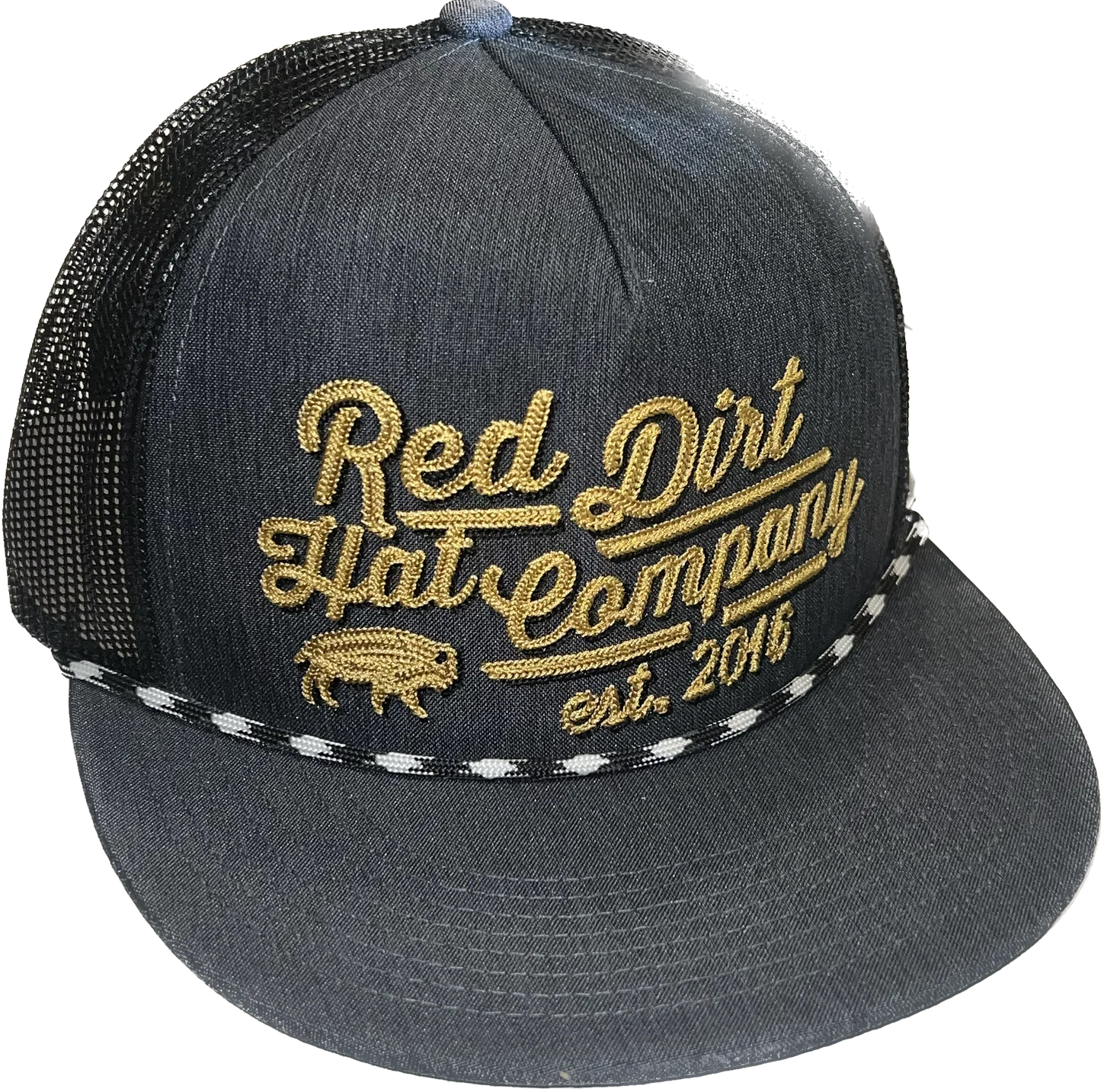 RED DIRT HAT CO. GOLD DIGGER CAP in CHARCOAL/BLACK