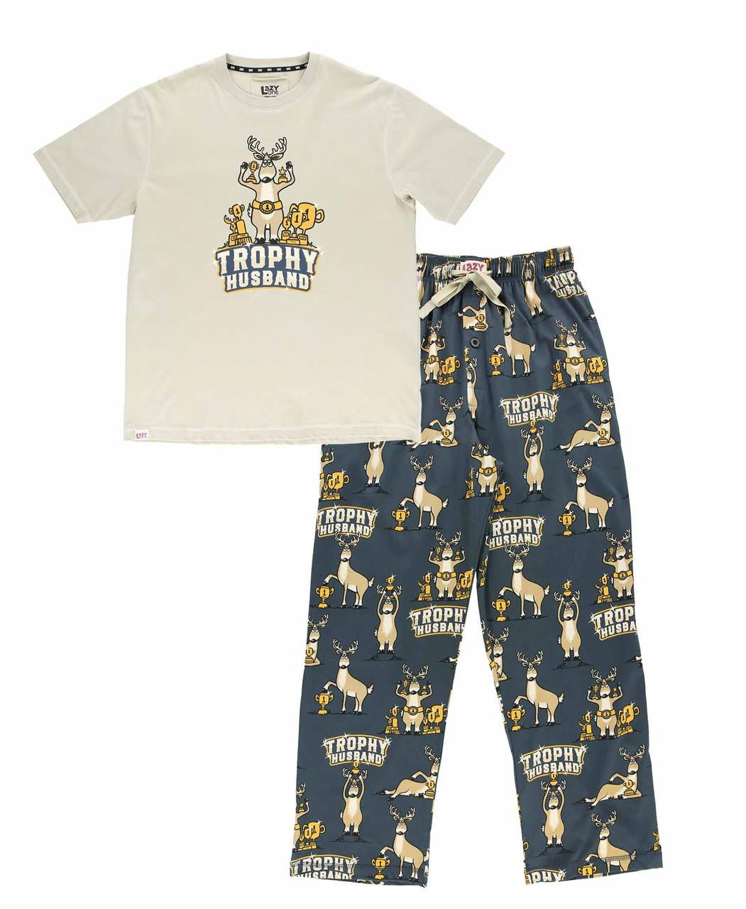 MEN'S "TROPHY HUSBAND" BUCK PJ SET