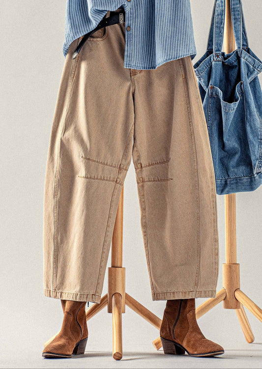 TIME WILL TELL BARREL PANTS in KHAKI