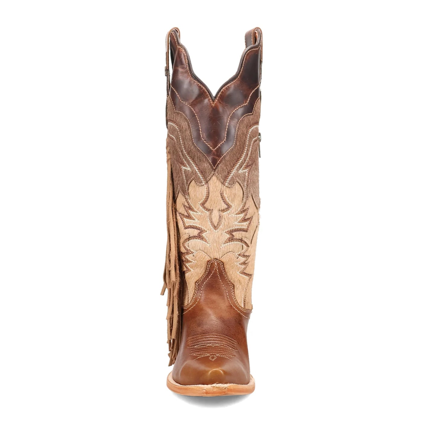 DAN POST LADIES "DAYLA" LACED FRINGE LEATHER SNIP TOE BOOT