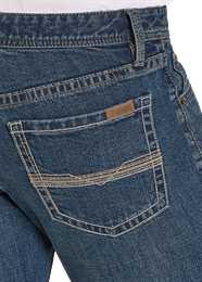 MEN'S ROCK AND ROLL DENIM ROPE STITCH DARK VINTAGE WASH REVOLVER JEANS