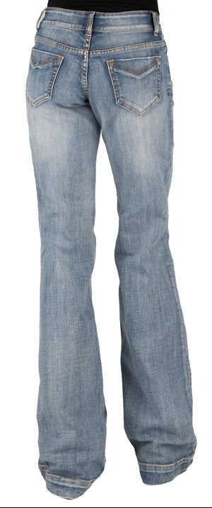 STETSON WOMEN'S 214 LIGHT WASH V POCKET TROUSER JEANS