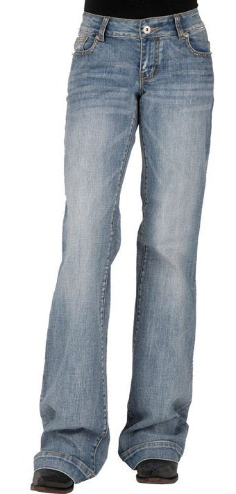 STETSON WOMEN'S 214 LIGHT WASH V POCKET TROUSER JEANS