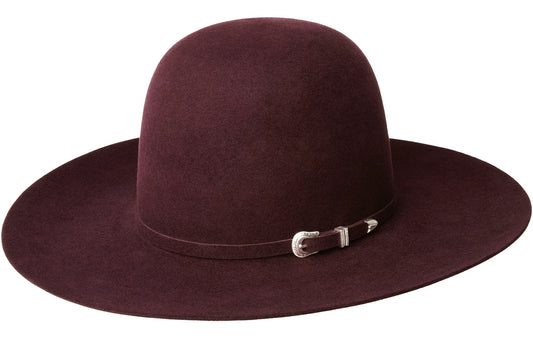 BAILEY PRO 7X 4.25" BRIM OPEN CROWN FUR FELT HAT - BLACK CHERRY