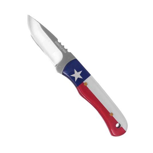 WHISKEY BENT GOD BLESS TEXAS SKINNER KNIFE