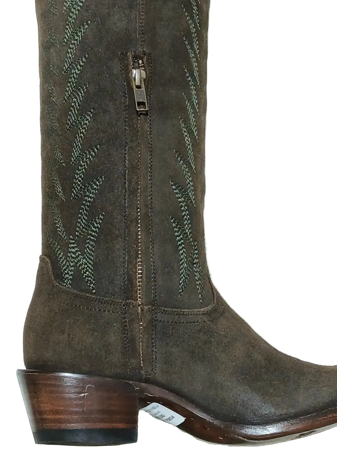 STETSON LADIES' SISSY 18" OLIVE SUEDE BOOTS