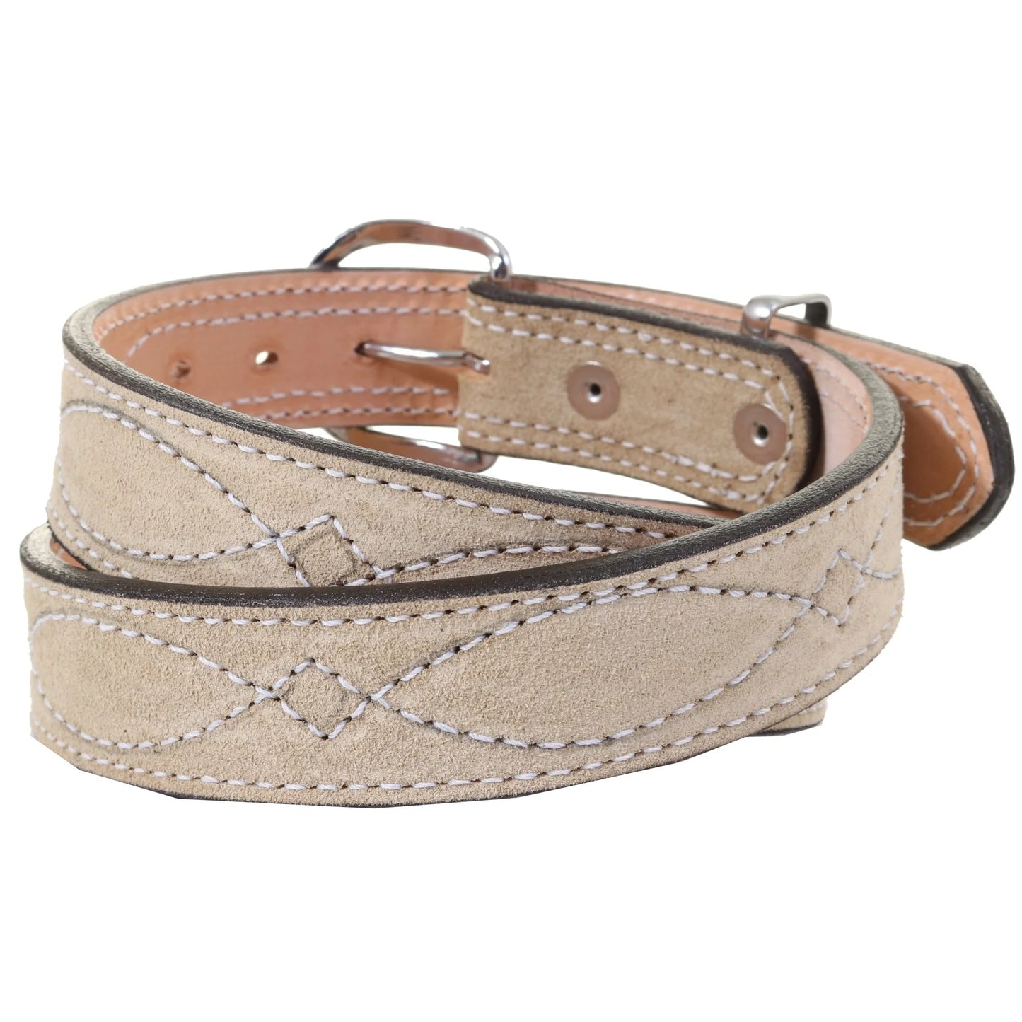 1 1/2" STRAIGHT SUEDE BELT - SAND