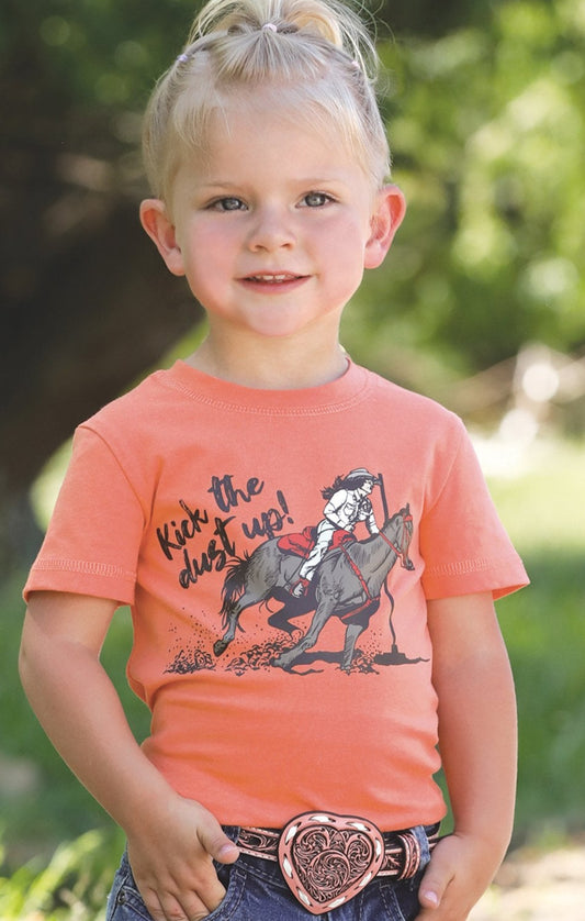 CRUEL GIRL TODDLER KICK THE DUST UP TEE - CORAL