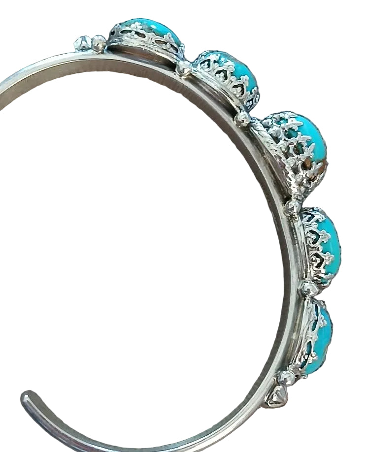 ROIE JAQUE 5 KINGMAN TURQUOISE STONE CUFF
