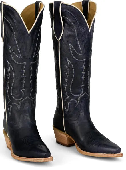 TONY LAMA JESS NAVY GOAT HIDE WOMEN'S BOOTS