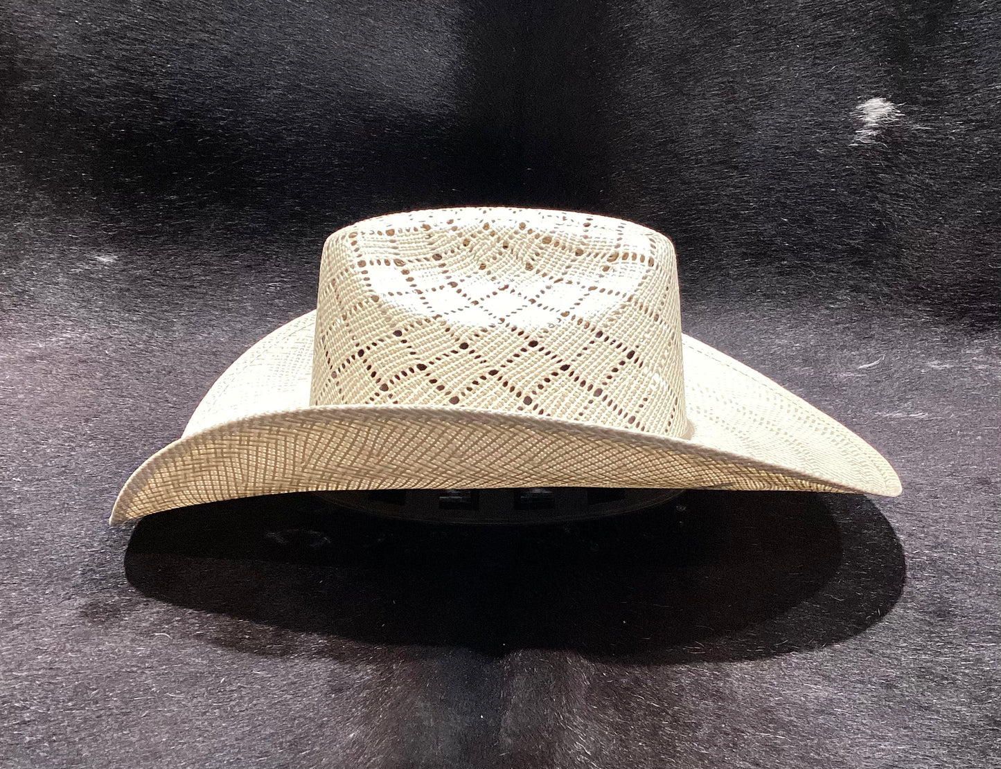 ATWOOD CHILDRESS MODIFIED LOW CROWN SHANTUNG STRAW COWBOY HAT