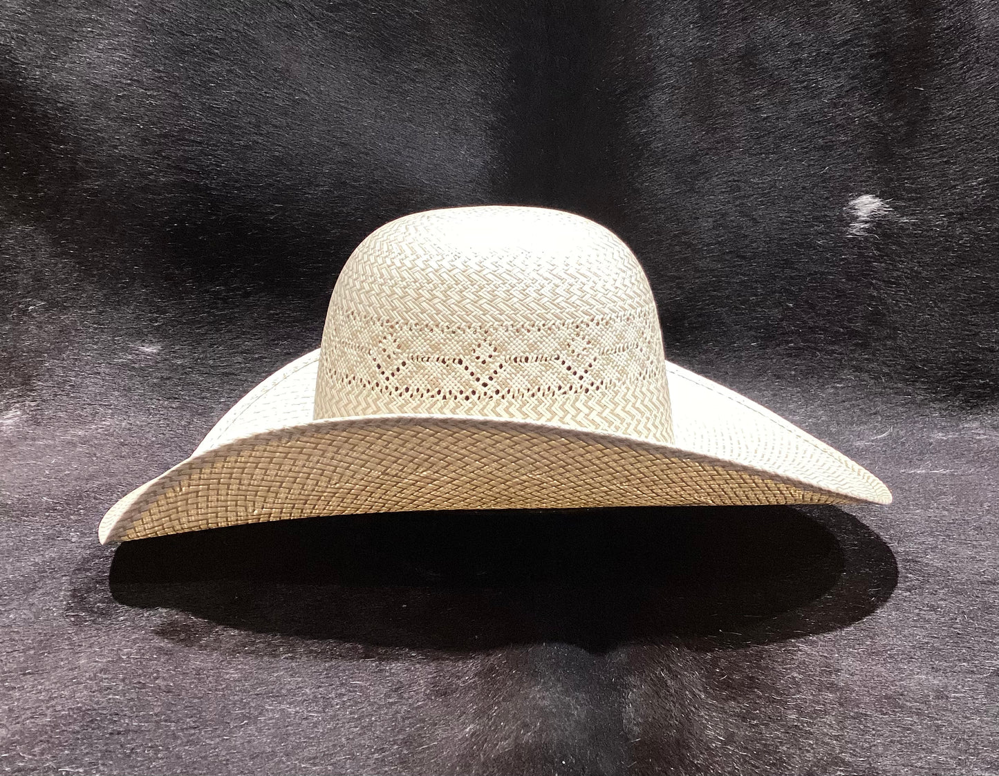 ATWOOD HALFBREED STOCKYARD OPEN CROWN STRAW COWBOY HAT - 2 TONE NATURAL