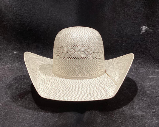 ATWOOD HALFBREED STOCKYARD OPEN CROWN STRAW COWBOY HAT - 2 TONE NATURAL