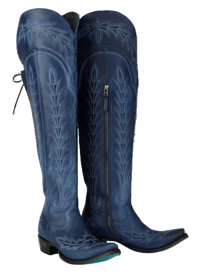 LANE "LEXINGTON" OVER THE KNEE BOOTS in MIDNIGHT NAVY