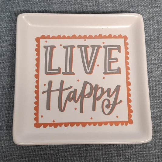 "LIVE HAPPY" TRINKET TRAY