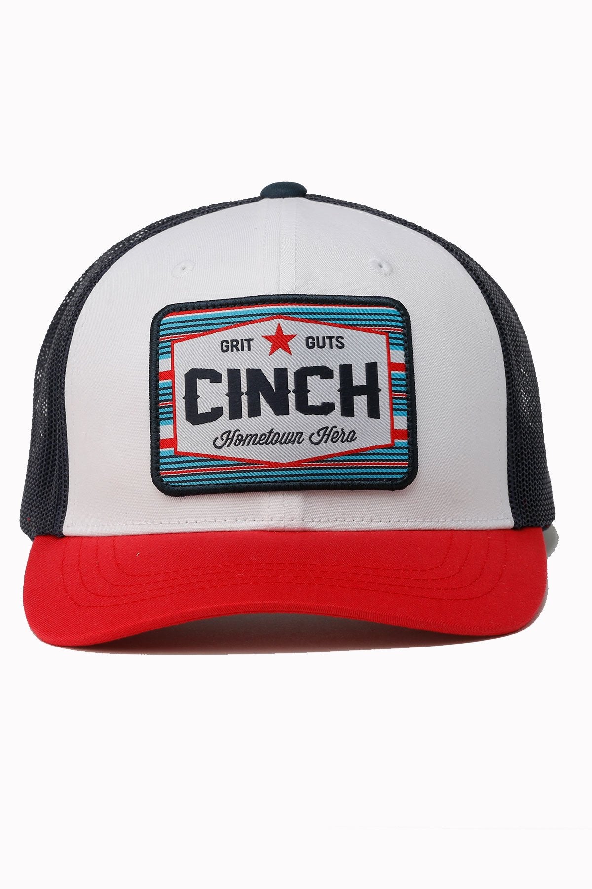 CINCH MEN’S HOMETOWN HERO CAP - WHITE / RED / NAVY