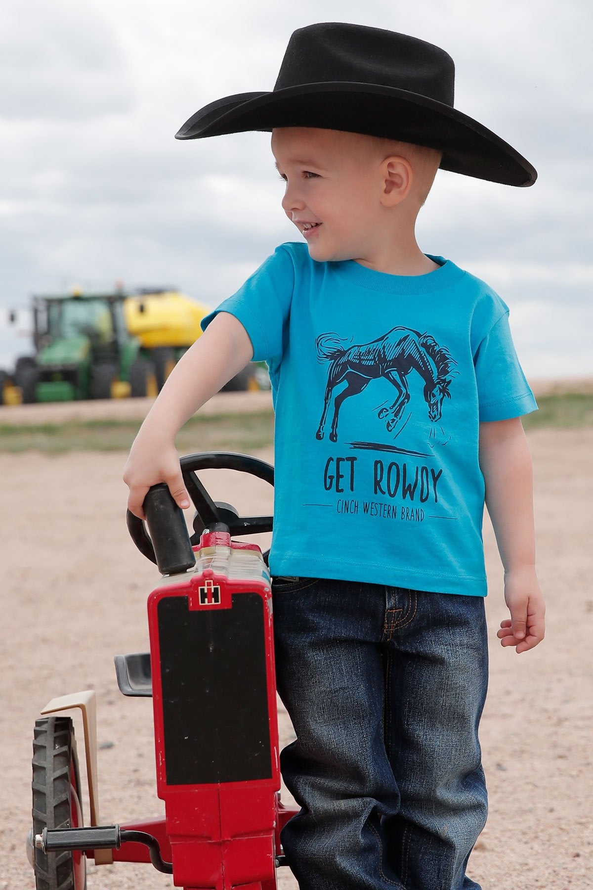 CINCH INFANT GET ROWDY TEE - TURQUOISE