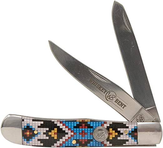 WHISKEY BENT SKY BEAD TRAPPER KNIFE