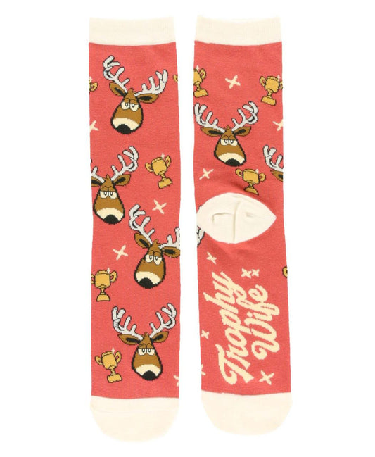 "TROPHY WIFE" CREW SOCKS