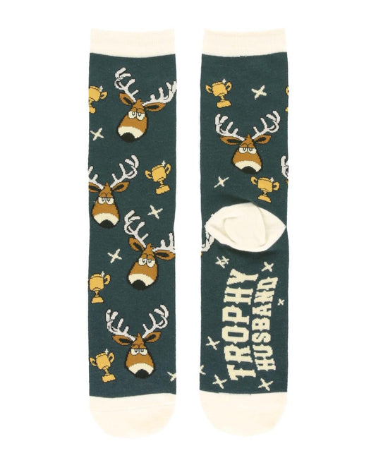 "TROPHY HUSBAND" CREW SOCKS