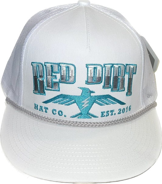 RED DIRT HAT CO WATCH ME FLY CAP in WHITE