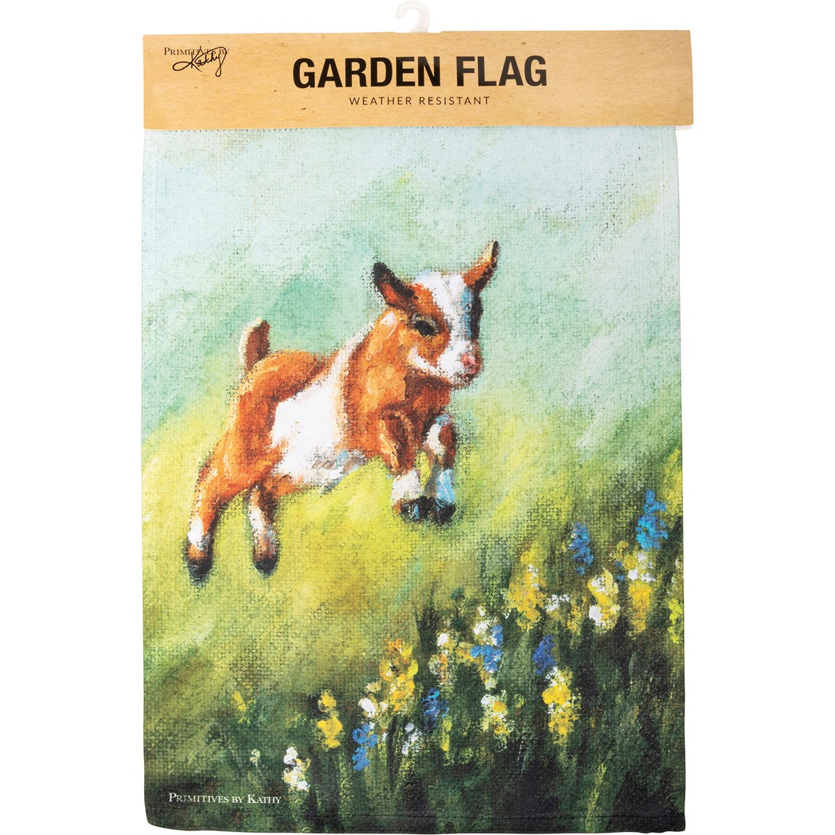 "JUMPING GOAT" GARDEN FLAG