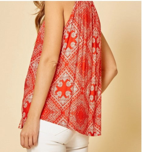 Savanna Jane Sleeveless Embroidered Top in Red