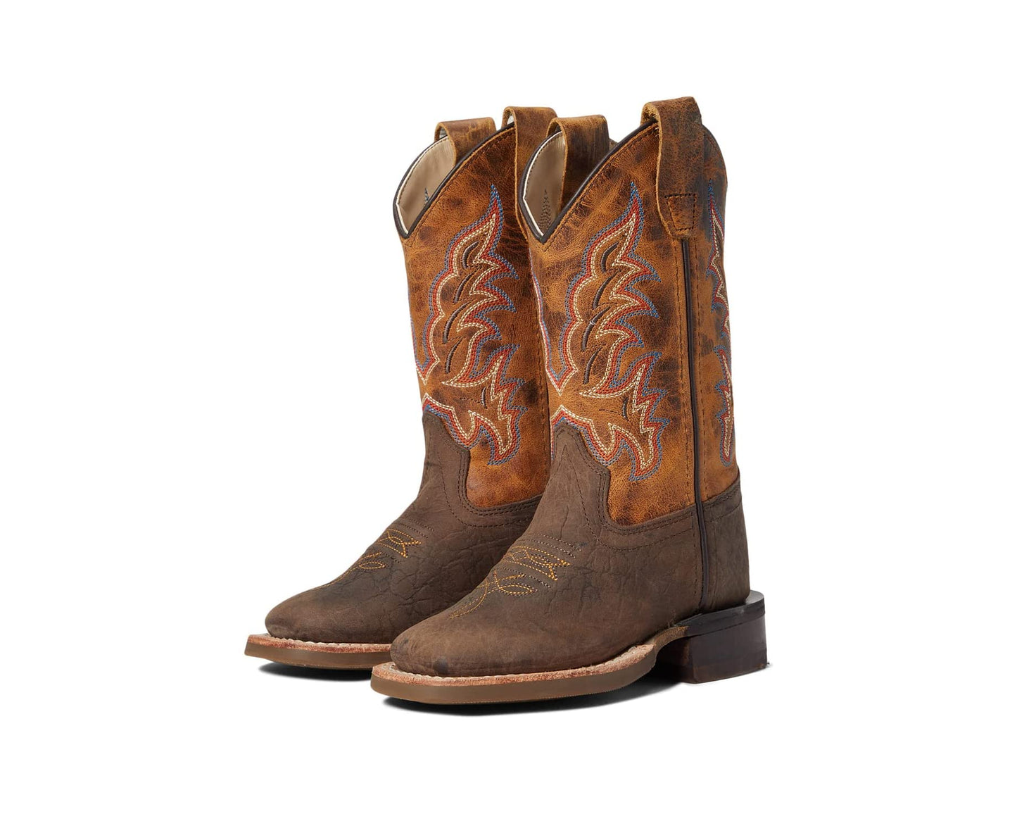 OLD WEST TODDLER BOYS BURNT BROWN BOOT