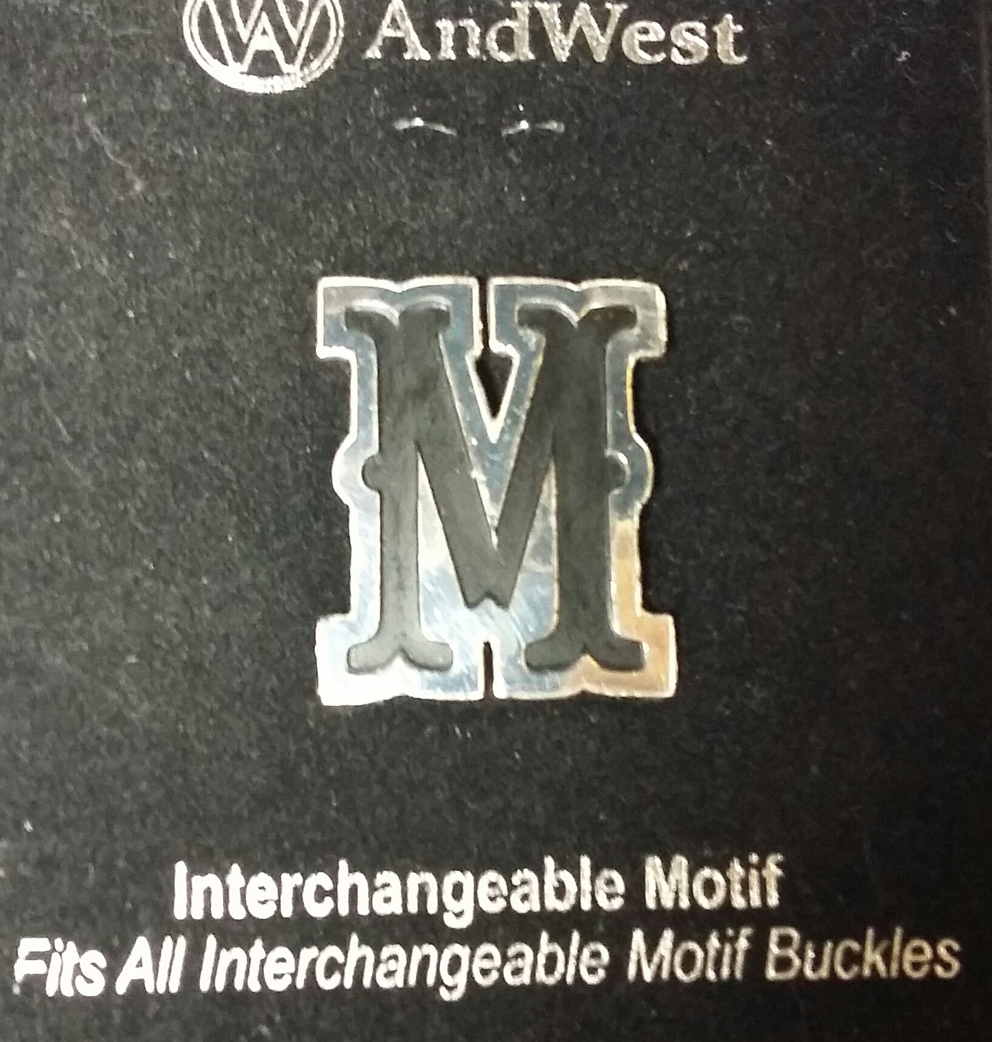 AndWest Silver Plated Interchangeable Motif M