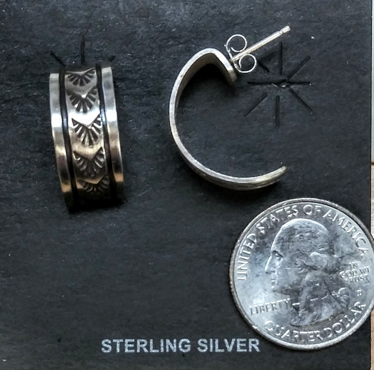 Sterling Silver Half Hoop Earrings