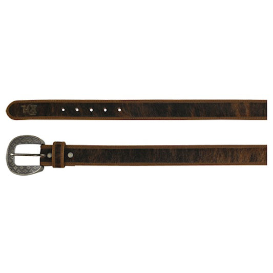 RED DIRT HAT CO MENS BELT NATURAL BRINDLE COWHIDE