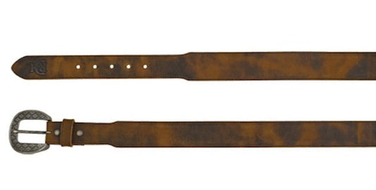 RED DIRT HAT CO MENS TAPERED BELT DISTRESSED LEATHER