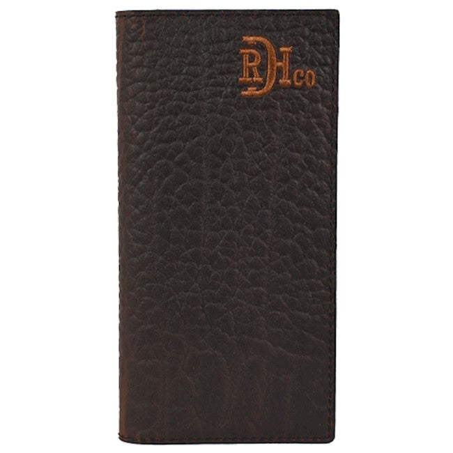 RED DIRT HAT CO MENS RODEO WALLET BISON GRAIN LEATHER