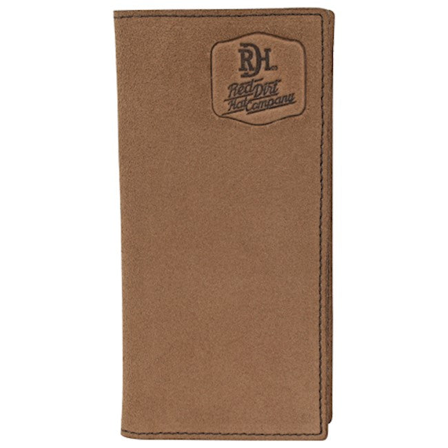 RED DIRT HAT CO MENS RODEO WALLET ROUGHOUT LEATHER